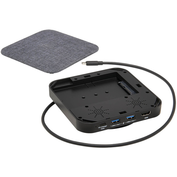 Tripp Lite U442-DOCK17-GY USB-C Dock with Optional Internal Hard Drive, 4K HDMI, USB 3.2 (5G), USB-A/USB-C Hub, SATA III, 100W PD Charging, Gray U442-DOCK17-GY 037332262288