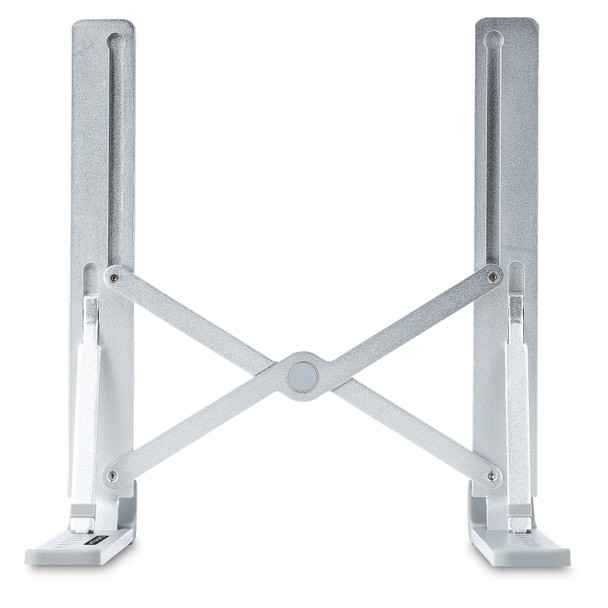 StarTech.com Foldable Laptop Riser Stand, Portable Height Adjustable Ergonomic Laptop Stand, Ventilated Aluminum Frame Supports 22lb (10Kg), Tilt/Raised/Angled Laptop/Tablet Stand LAPTOP-RISER-BAR 065030895798