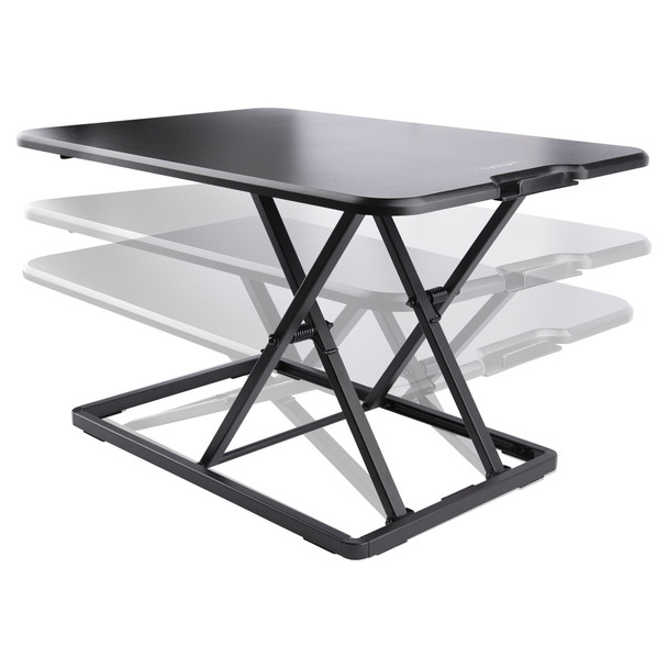 StarTech.com Standing Desk Converter for Laptop - Up to 8kg/17.6lb - Height Adjustable Laptop Riser - Table-Top Stand-Up Desk Converter for Home Office - Sit-Stand Desk Platform LAPTOP-SIT-STAND 065030893602