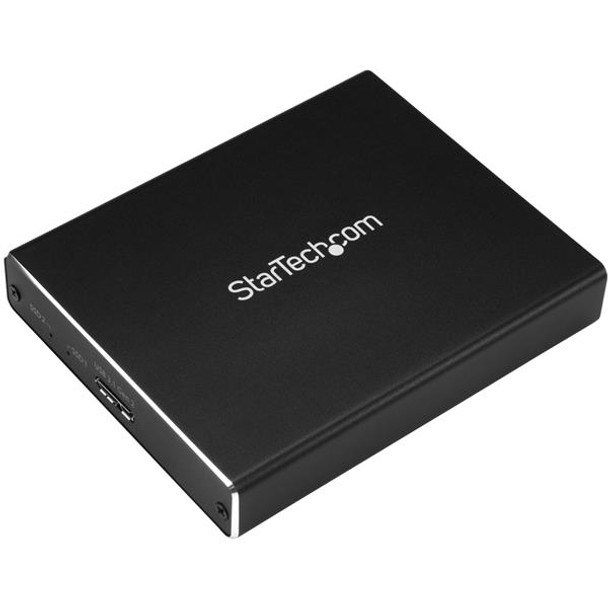 StarTech.com Dual-Slot Drive Enclosure for M.2 SATA SSDs - USB 3.1 (10Gbps) - RAID SM22BU31C3R 065030870757