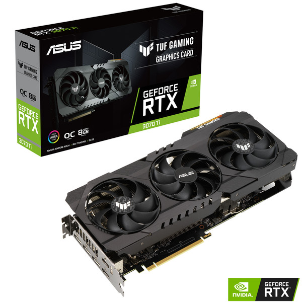 ASUS TUF Gaming TUF-RTX3070TI-O8G-GAMING NVIDIA GeForce RTX 3070 Ti 8 GB GDDR6X TUF-RTX3070TI-O8G-GAMING 195553243001