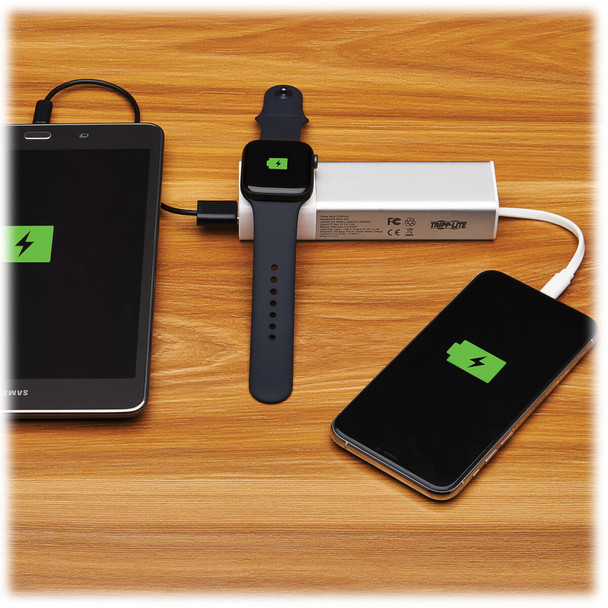 Tripp Lite UPB-05K2-APL Portable Charger for Apple Watch - Lightning, Magnetic and USB-A Output, 5200mAh Power Bank, Lithium-Ion, MFi UPB-05K2-APL 037332264039