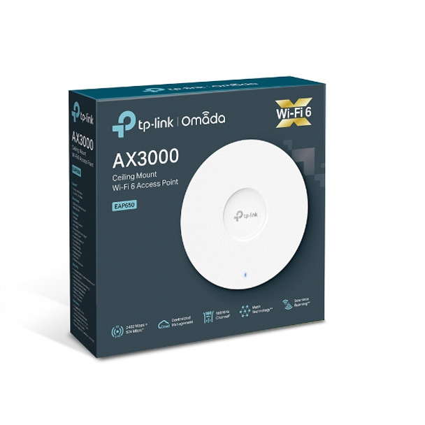 TP-Link AX3000 Ceiling Mount WiFi 6 Access Point EAP650 840030703546