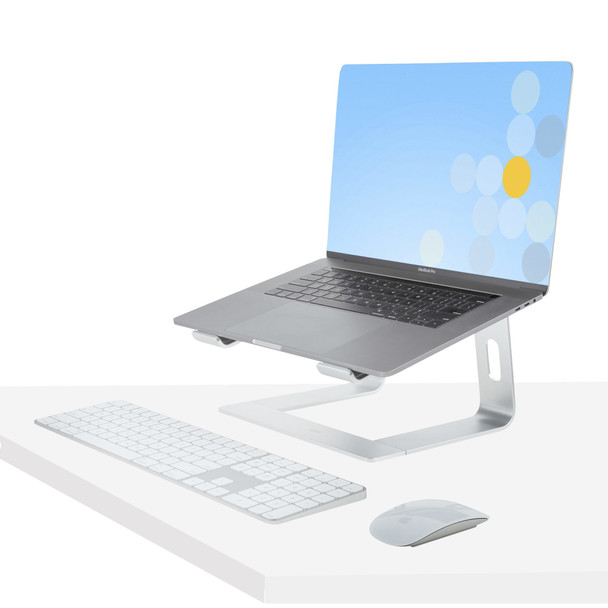 StarTech.com Laptop Stand for Desk, Supports 5kg/11lb, Aluminum, Silver, Ergonomic Laptop Riser, Portable Laptop Holder, Computer Stand for Macbook Air/Pro, Dell XPS, Lenovo LAPTOP-STAND-SILVER 065030895132
