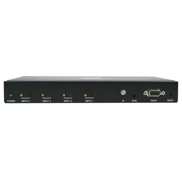 Tripp Lite B320-4X1-HH-K2 4-Port HDMI Switch Kit, 4K 60 Hz, 4 HDMI Inputs to 1 HDMI over Cat6 Extender, 125 ft., TAA B320-4X1-HH-K2 037332256294