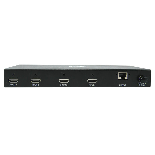 Tripp Lite B320-4X1-HH-K2 4-Port HDMI Switch Kit, 4K 60 Hz, 4 HDMI Inputs to 1 HDMI over Cat6 Extender, 125 ft., TAA B320-4X1-HH-K2 037332256294