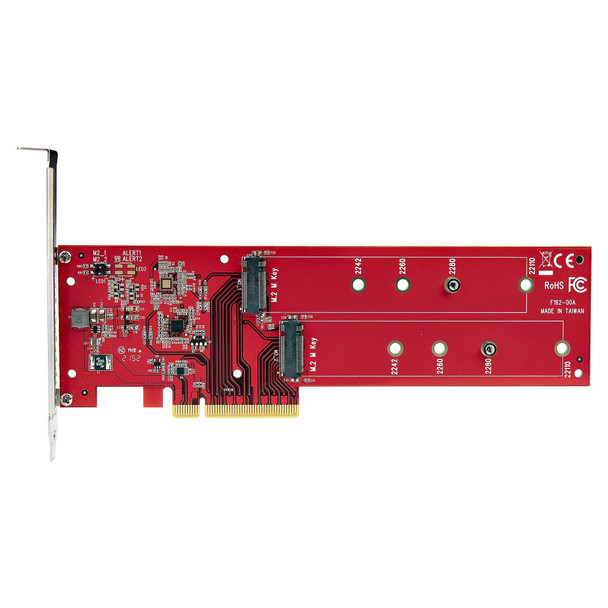 StarTech.com Dual M.2 PCIe SSD Adapter Card, PCIe x8 / x16 to Dual NVMe or AHCI M.2 SSDs, PCI Express 4.0, 7.8GBps/Drive, Bifurcation Required - Windows/Linux Compatible DUAL-M2-PCIE-CARD-B 065030895620
