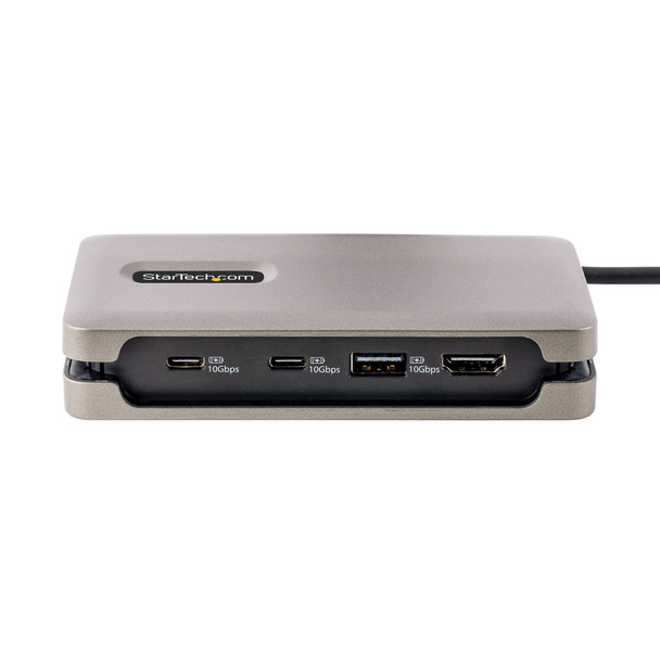 StarTech.com USB-C Multiport Adapter, 4K 60Hz HDMI 2.0b, HDR, USB 3.2 Gen 2 10Gbps Hub (2xUSB-C, 1xUSB-A), 100W PD Pass-Through, Mini Travel Dock, 12"/30cm Cable, Laptop Docking Station DKT31CH2CPD3 065030891981