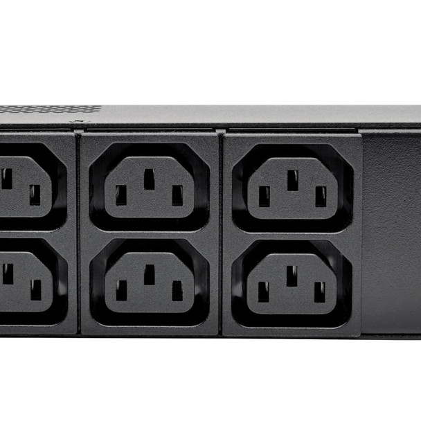 Tripp Lite 5.8kW Single-Phase Metered PDU, 208/240V Outlets (8 C19 and 40 C13), L6-30P, 10 ft. Cord, 0U Vertical, TAA, 70 in. PDUMV30HV2 037332182807