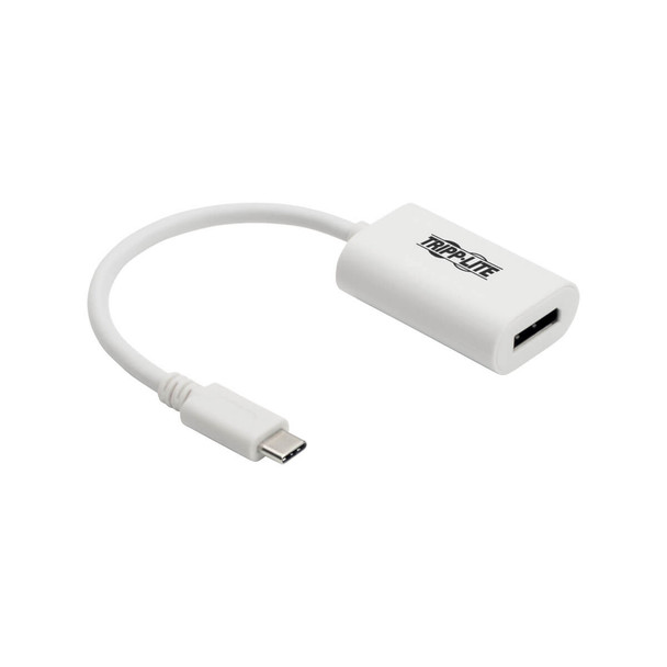 Tripp Lite U444-06N-DP4K6W USB-C to Displayport 4K 60Hz Adapter, White U444-06N-DP4K6W 037332213341