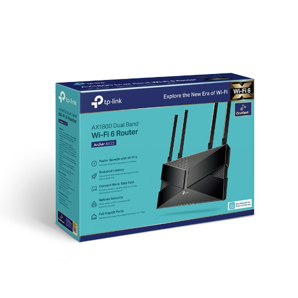 TP-Link ARCHER AX23 wireless router Gigabit Ethernet Dual-band (2.4 GHz / 5 GHz) 5G Black ARCHER AX23 840030707049