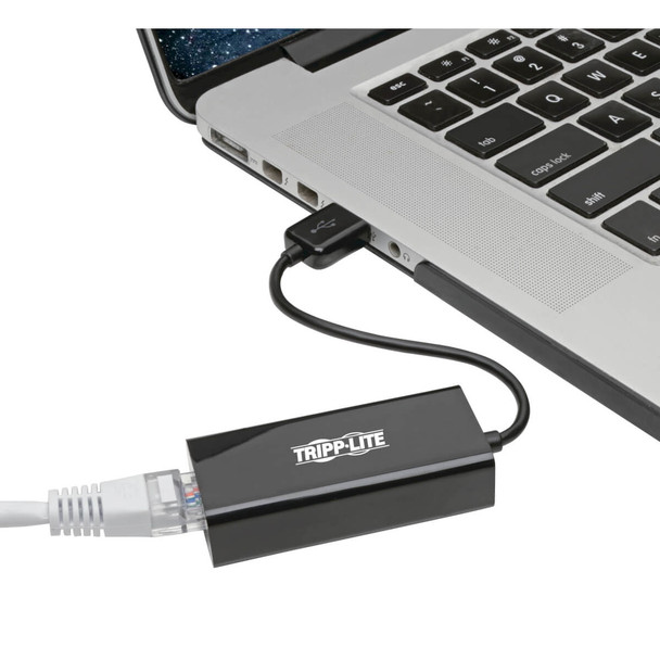 Tripp Lite U236-000-R USB 2.0 Ethernet NIC Adapter - 10/100 Mbps, RJ45, Black U236-000-R 037332163127