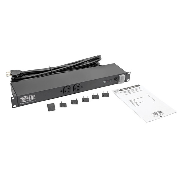 Tripp Lite Isobar 12-Outlet Network Server Surge Protector, 1U Rack-Mount, 15-ft. Cord, 3840 Joules, 5-15P, 15A IBAR12 037332010162