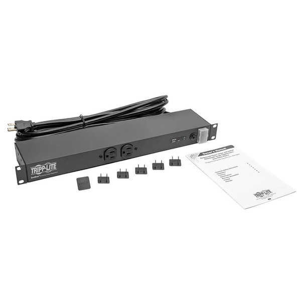 Tripp Lite Isobar 12-Outlet Network Server Surge Protector, 1U Rack-Mount, 15-ft. Cord, 3840 Joules, 5-15P, 15A IBAR12 037332010162