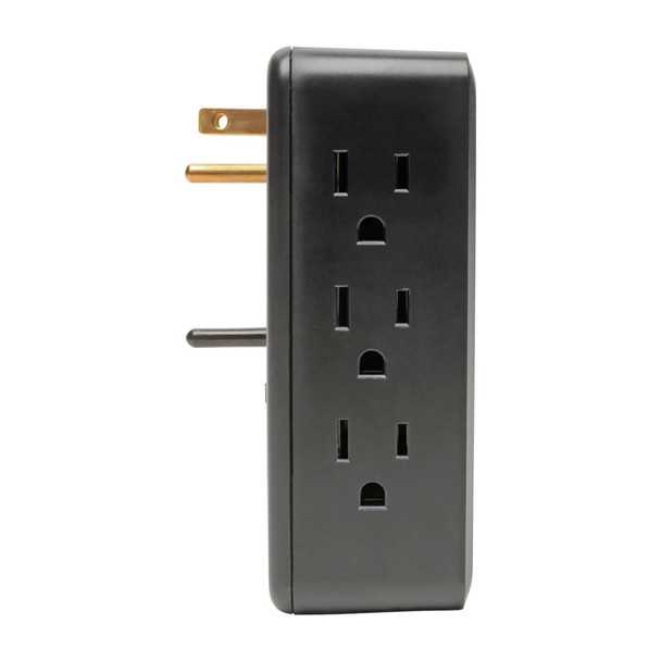Tripp Lite 6-Outlet Surge Protector with 2 USB Ports (3.4A Shared) - Side Load, Direct Plug-In, 1050 Joules TLP6SLUSBB 037332239549