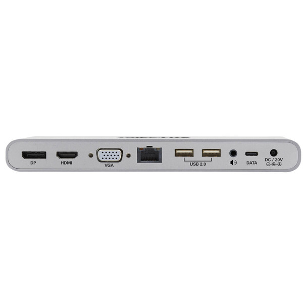 Tripp Lite Thunderbolt 3 Dock, Dual Display - 4K 60 Hz, UHD, HDMI, DP, VGA, USB 3.2 Gen 1, USB-A/C Hub, GbE, Black MTB3-DOCK-02 037332248459