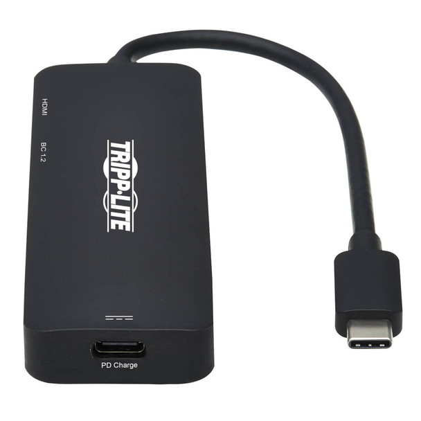 Tripp Lite U444-06N-H3UC2 USB-C Multiport Adapter - 4K 60 Hz HDMI, 3 USB-A Hub Ports, 100W PD Charging, HDR, HDCP 2.2 U444-06N-H3UC2 037332257178