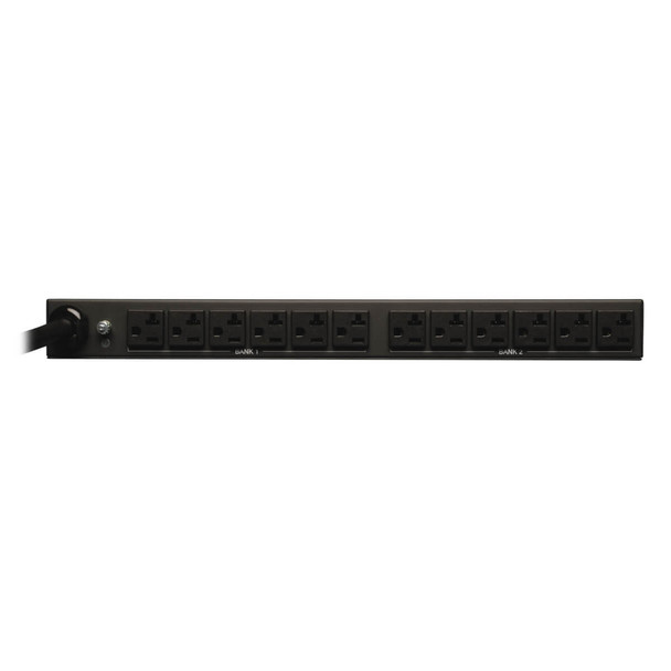 Tripp Lite 2.9kW Single-Phase Metered PDU, 120V Outlets (12 5-15/20R), L5-30P, 15ft Cord, 1U Rack-Mount PDUMH30 037332157676