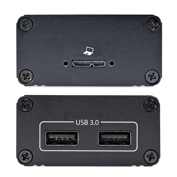 StarTech.com 2-Port USB 3.0 Extender over OM3 Multimode Fiber - LC/LC - 2x 5Gbps USB-A Hub - 350m (1150ft) Range - Durable USB Fiber Optic Extender - Optical USB Extender F35023-USB-EXTENDER 065030897389