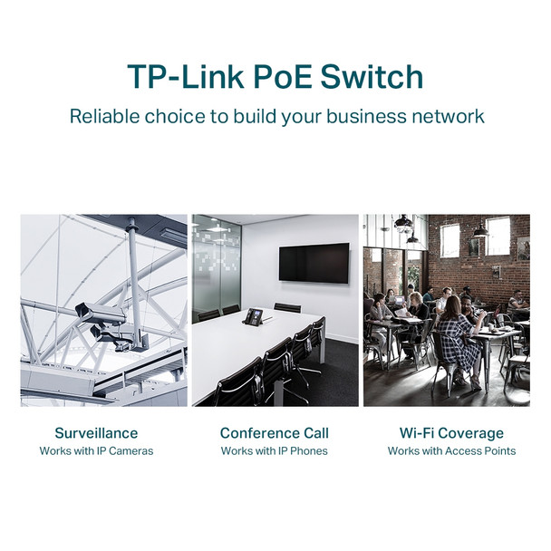 TP-Link 28-Port Gigabit Easy Smart Switch with 24-Port PoE+ TL-SG1428PE 845973040482