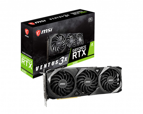 MSI GeForce RTX 3090 VENTUS 3X 24G OC NVIDIA 24 GB GDDR6X G3090V3X24C 824142228487