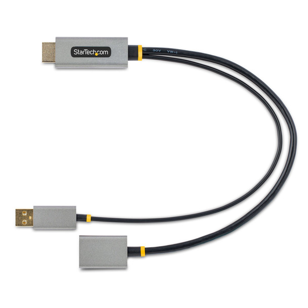 StarTech.com 1ft (30cm) HDMI to DisplayPort Adapter Cable, Active 4K 60Hz HDMI 2.0 to DP 1.2 Converter, HDR, USB Bus Powered, HDMI Source to DisplayPort Monitor for Laptops/PC 128-HDMI-DISPLAYPORT 065030897143