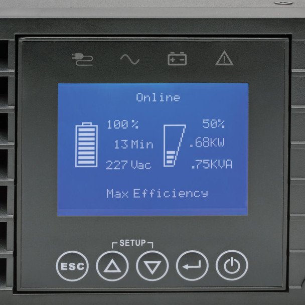 Tripp Lite SUINT3000LCD2U 208/230V 3000VA 2.7kW Double-Conversion UPS - 10 Outlets, Extended Run, Card Slot, LCD, USB, DB9, 2U SUINT3000LCD2U 037332185631