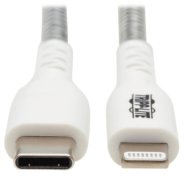 Tripp Lite M102-003-HD-SL Heavy-Duty USB-C to Lightning Sync/Charge Cable with Status LED - MFi Certified, M/M, USB 2.0, 3 ft. M102-003-HD-SL 037332259769