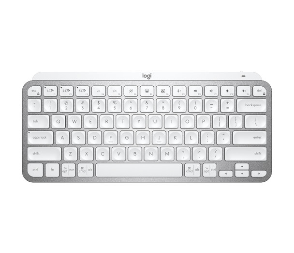 Logitech MX Keys Mini keyboard RF Wireless + Bluetooth QWERTY US English Aluminium, White 920-010473 097855169594