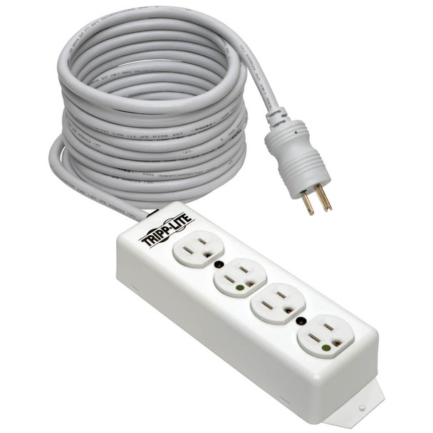 Tripp Lite NOT for Patient-Care Vicinity – UL 1363 Medical-Grade Power Strip with 4 Hospital-Grade Outlets, 15 ft. Cord PS-415-HG 037332118479