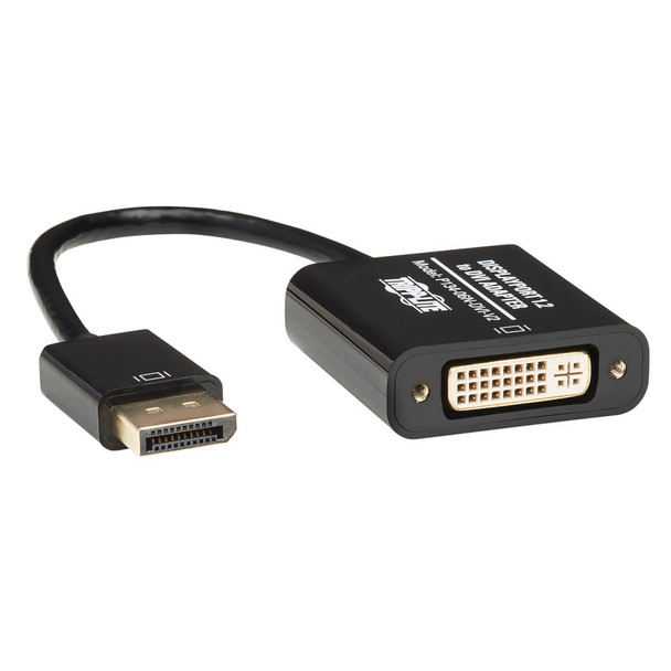 Tripp Lite P134-06N-DVI-V2 DisplayPort to DVI Active Adapter Video Converter, DP ver 1.2, (M/F), 6-in. (15.24 cm) P134-06N-DVI-V2 037332192035