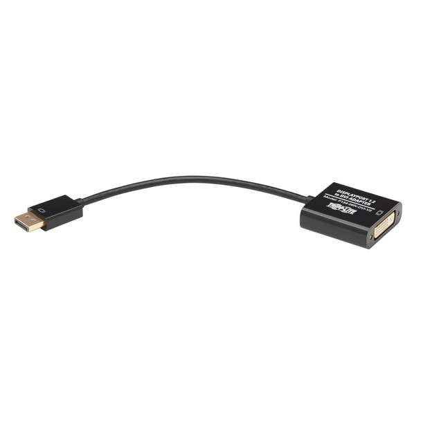 Tripp Lite P134-06N-DVI-V2 DisplayPort to DVI Active Adapter Video Converter, DP ver 1.2, (M/F), 6-in. (15.24 cm) P134-06N-DVI-V2 037332192035