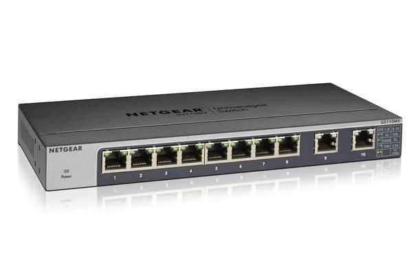 NETGEAR GS110MX Unmanaged Gigabit Ethernet (10/100/1000) Black GS110MX-100NAS 606449128864