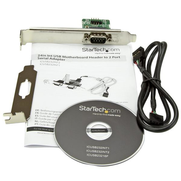 StarTech.com 24in Internal USB Motherboard Header to Serial RS232 Adapter ICUSB232INT1 065030840934