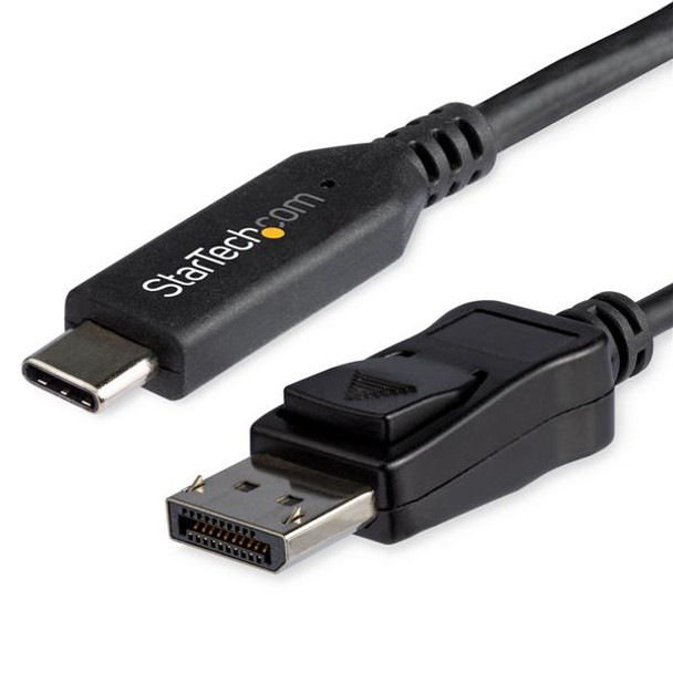 StarTech.com 6ft/1.8m USB C to DisplayPort 1.4 Cable - 4K/5K/8K USB Type-C to DP 1.4 Alt Mode Video Adapter Converter - HBR3/HDR/DSC - 8K 60Hz DP Monitor Cable for USB-C/Thunderbolt 3 CDP2DP146B 065030880350