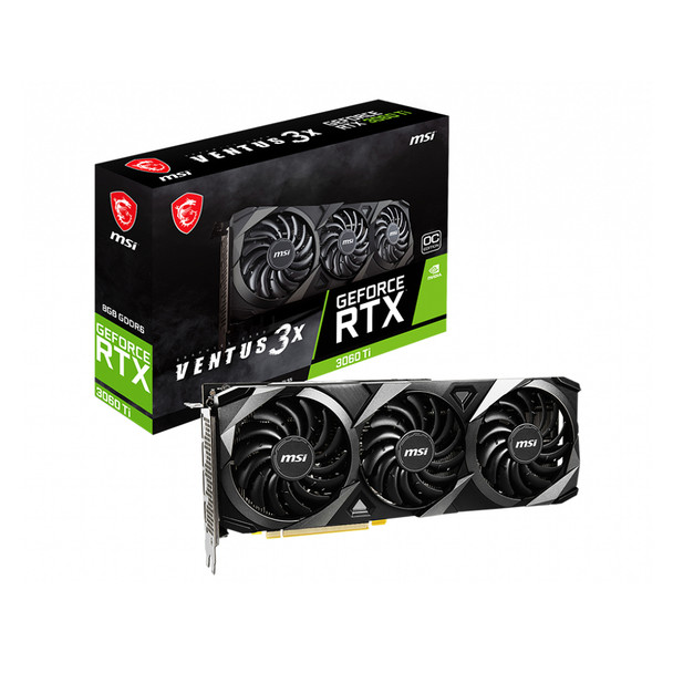 MSI GeForce RTX 3060 Ti Ventus 3X 8G OC LHR NVIDIA 8 GB GDDR6 G306TV3X8CL 824142259375