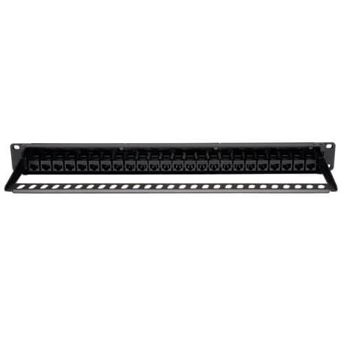 Tripp Lite N254-024 24-Port 1U Rack-Mount Cat6/Cat5 Feedthrough Patch Panel, RJ45 Ethernet, TAA N254-024 037332131041