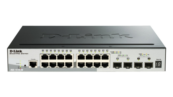 D-Link DGS-1510 Managed L3 Gigabit Ethernet (10/100/1000) Power over Ethernet (PoE) Black DGS-1510-52XMP 790069434303