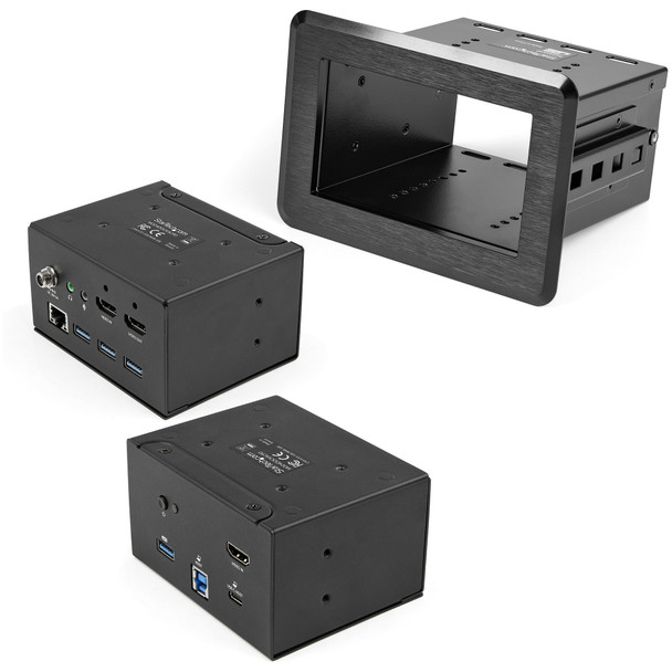 StarTech.com Conference Room Docking Station - Universal Laptop Dock - 4K HDMI, 60W Power Delivery, USB Hub, GbE, Audio - In-Table Connectivity Box For Huddle/Boardroom Collaboration Space KITBZDOCK 065030891219