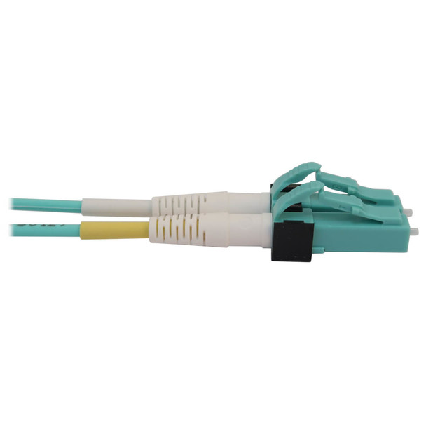 Tripp Lite N820X-03M-OM4 400G Multimode 50/125 OM4 Switchable Fiber Optic Cable (Duplex LC-PC M/M), LSZH, Aqua, 3 m (9.8 ft.) N820X-03M-OM4 037332272812