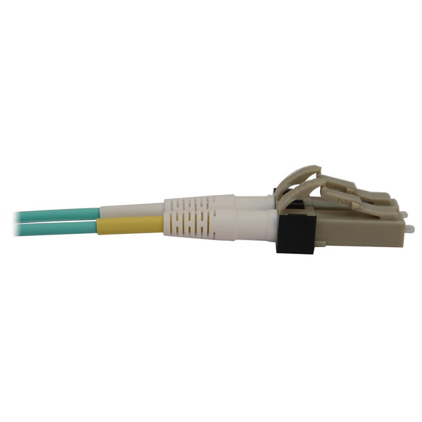 Tripp Lite N820X-10M 400G Multimode 50/125 OM3 Switchable Fiber Optic Cable (Duplex LC-PC M/M), LSZH, Aqua, 10 m (32.8 ft.) N820X-10M 037332271754