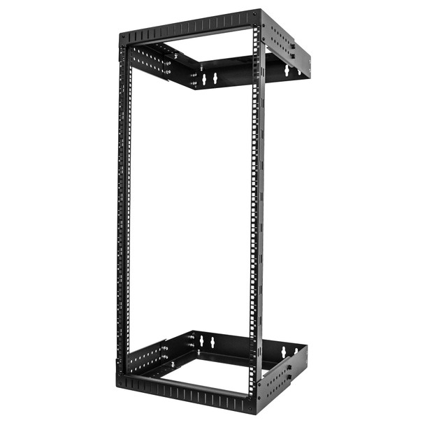 StarTech.com 24U 19" Wall Mount Network Rack - Adjustable Depth 12-20" 2 Post Open Frame Server Room Rack for AV/Data/ IT Communication/Computer Equipment/Switch w/Cage Nuts & Screws RACK-24U-20-WALL-OA