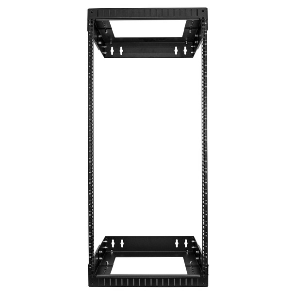 StarTech.com 24U 19" Wall Mount Network Rack - Adjustable Depth 12-20" 2 Post Open Frame Server Room Rack for AV/Data/ IT Communication/Computer Equipment/Switch w/Cage Nuts & Screws RACK-24U-20-WALL-OA