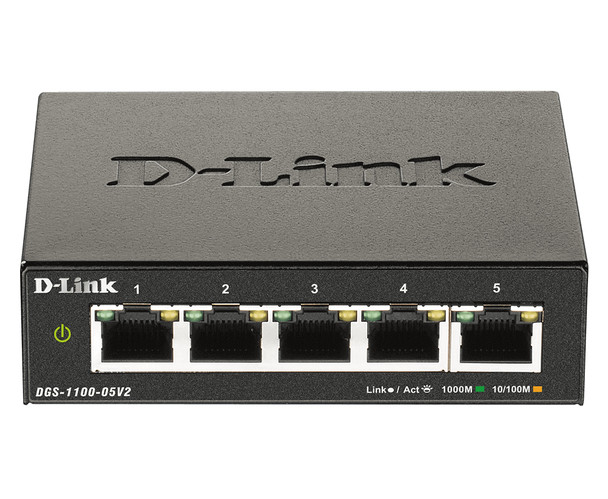 D-Link DGS-1100-05V2 network switch Managed L2 Gigabit Ethernet (10/100/1000) Black DGS-1100-05V2 790069453281