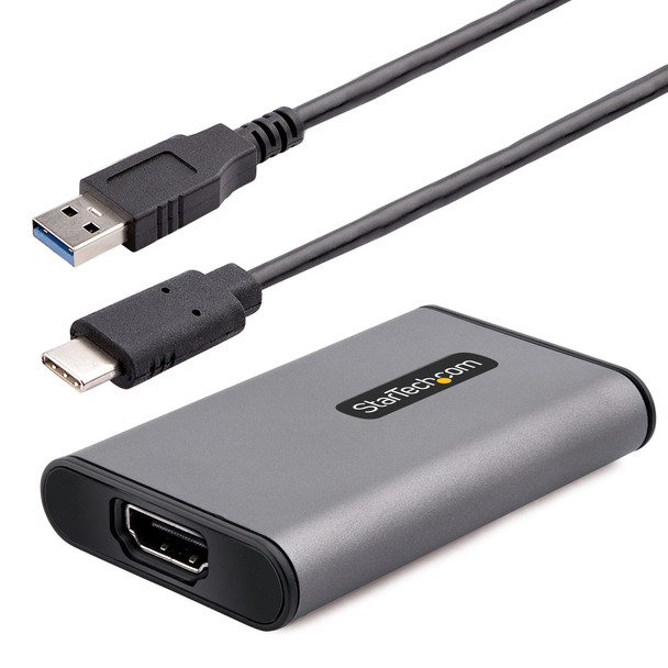 StarTech.com USB 3.0 HDMI Video Capture Device, 4K 30Hz Video Capture Adapter/External USB Capture Card, UVC, Live Stream, Screen Recorder, Works w/ USB-A, USB-C, TB3 - Windows/Mac/Ubuntu 4K30-HDMI-CAPTURE