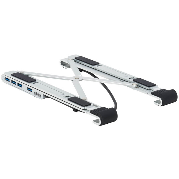 Tripp Lite U460-ST4-4A-C 4-Port USB-C Hub with Laptop Stand - USB 3.2 Gen 1, 4 USB-A Ports, Thunderbolt 3, 100W PD Charging, Silver U460-ST4-4A-C 037332265869