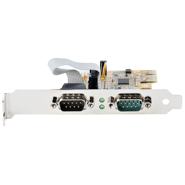 StarTech.com 2-Port PCI Express Serial Card, Dual Port PCIe to RS232 (DB9) Serial Card, 16C1050 UART, Standard or Low Profile Brackets, COM Retention, For Windows & Linux 21050-PC-SERIAL-CARD 065030894760