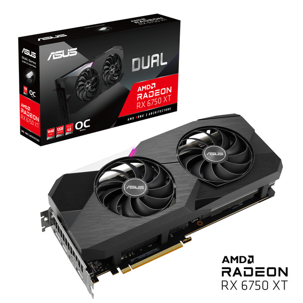 ASUS Dual -RX6750XT-O12G AMD Radeon RX 6750 XT 12 GB GDDR6 DUAL-RX6750XT-O12G 195553735513