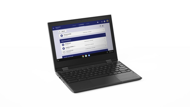 Lenovo 500e N4120 Chromebook 29.5 cm (11.6") Touchscreen HD Intel Celeron N 8 GB LPDDR4-SDRAM 64 GB eMMC Wi-Fi 5 (802.11ac) ChromeOS Black 81MC0059US 195891777428