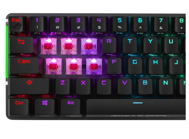 ASUS KB M601 ROG FALCHION BL US Wireless Gaming Keyboard RGB Cherry MX Blue M601 ROG FALCHION/BL/US 192876864494